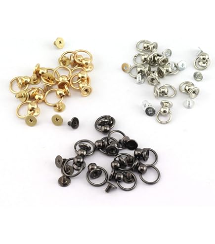 Amazon.com: 60 Set Screwback Round Head Rivet with Pull Ring